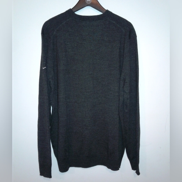 Nike Golf Sweater Men's XL Merino Wool V-Neck Pullover Tour Performance Gray - Picture 2 of 6